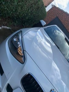 White car valeted